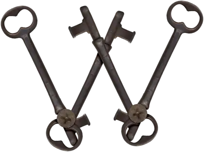 Crossed Vintage Metal Keys