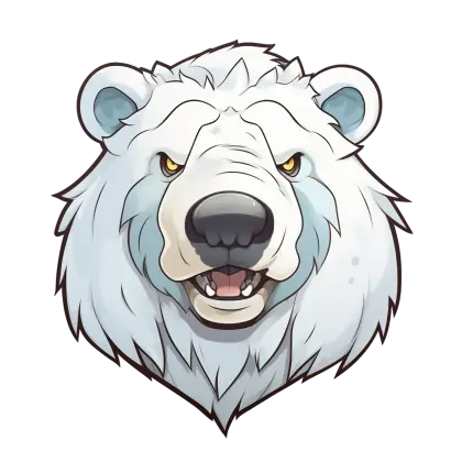 Fierce Polar Bear Illustration
