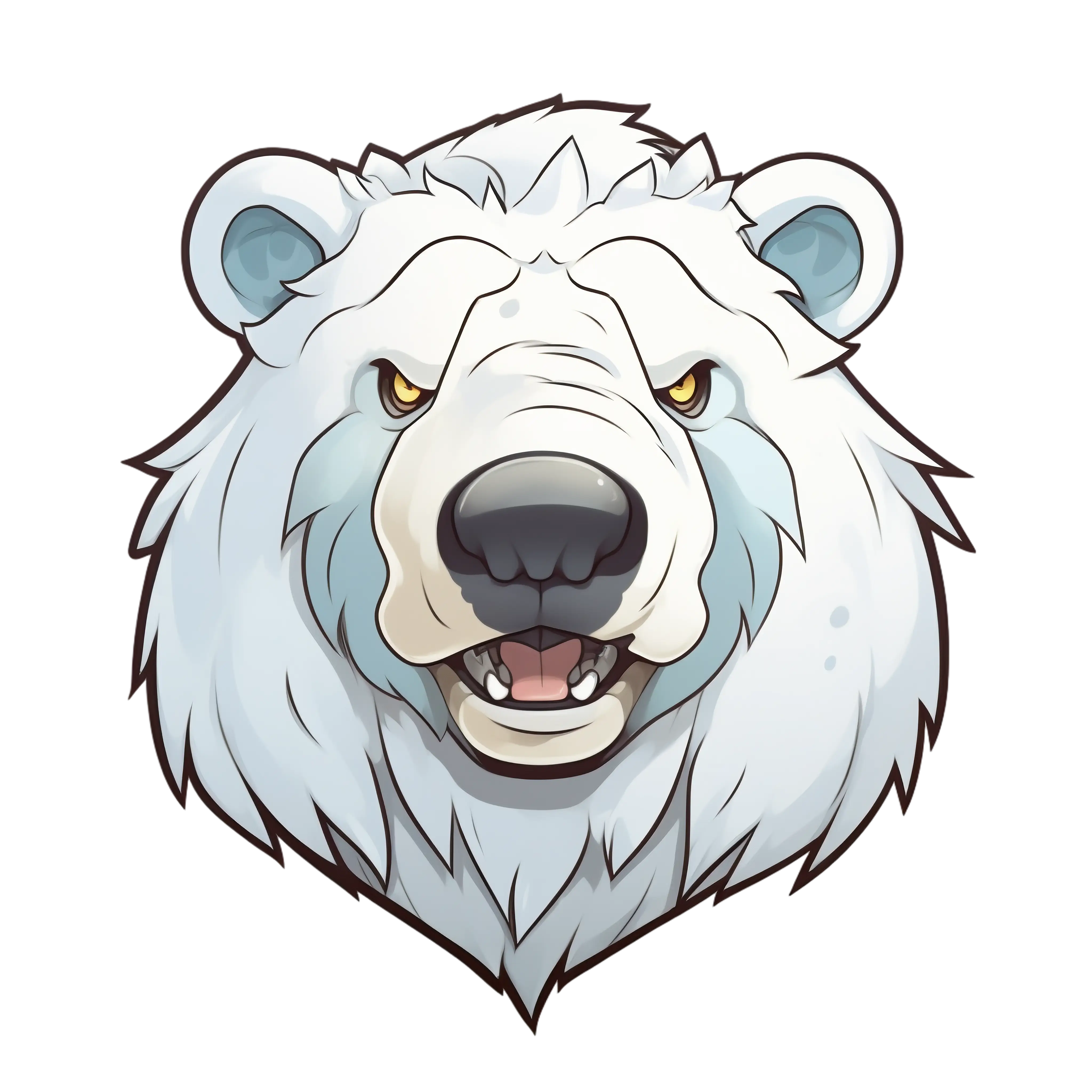 Fierce Polar Bear Illustration