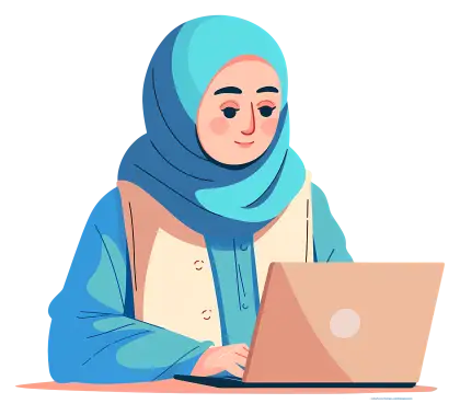 Woman Working on Laptop