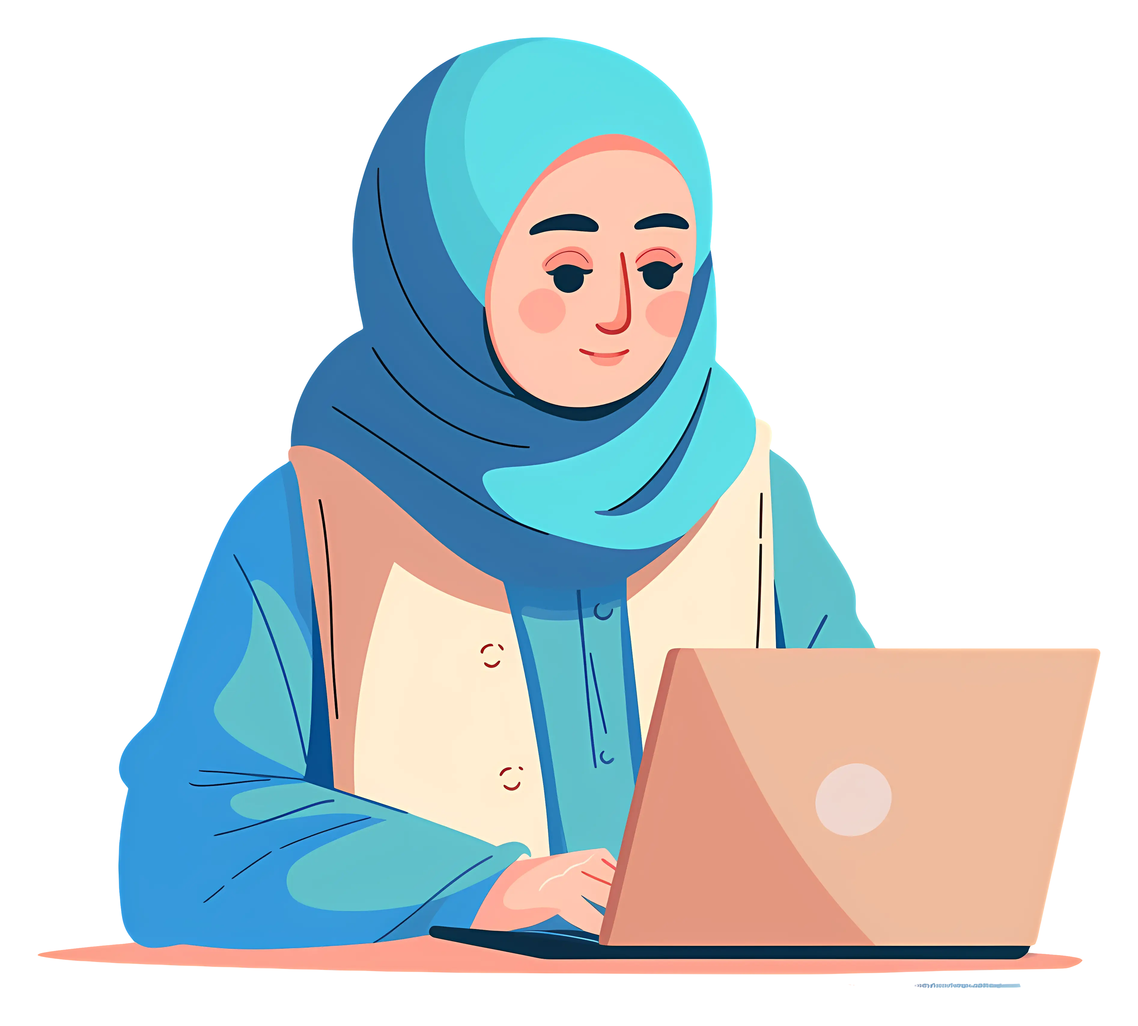 Woman Working on Laptop
