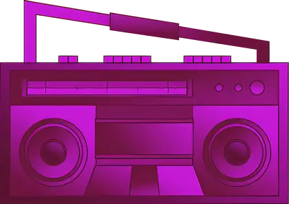 Purple Retro Boombox