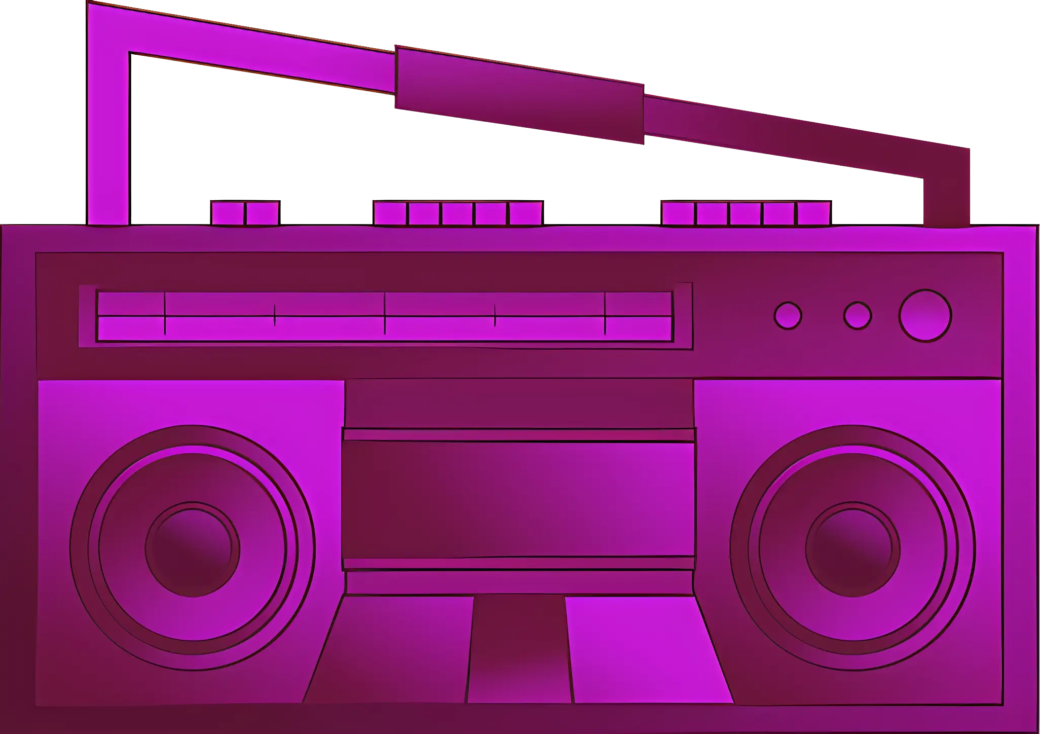 Purple Retro Boombox