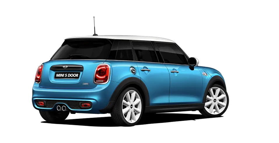 Blue Mini Car Rear View