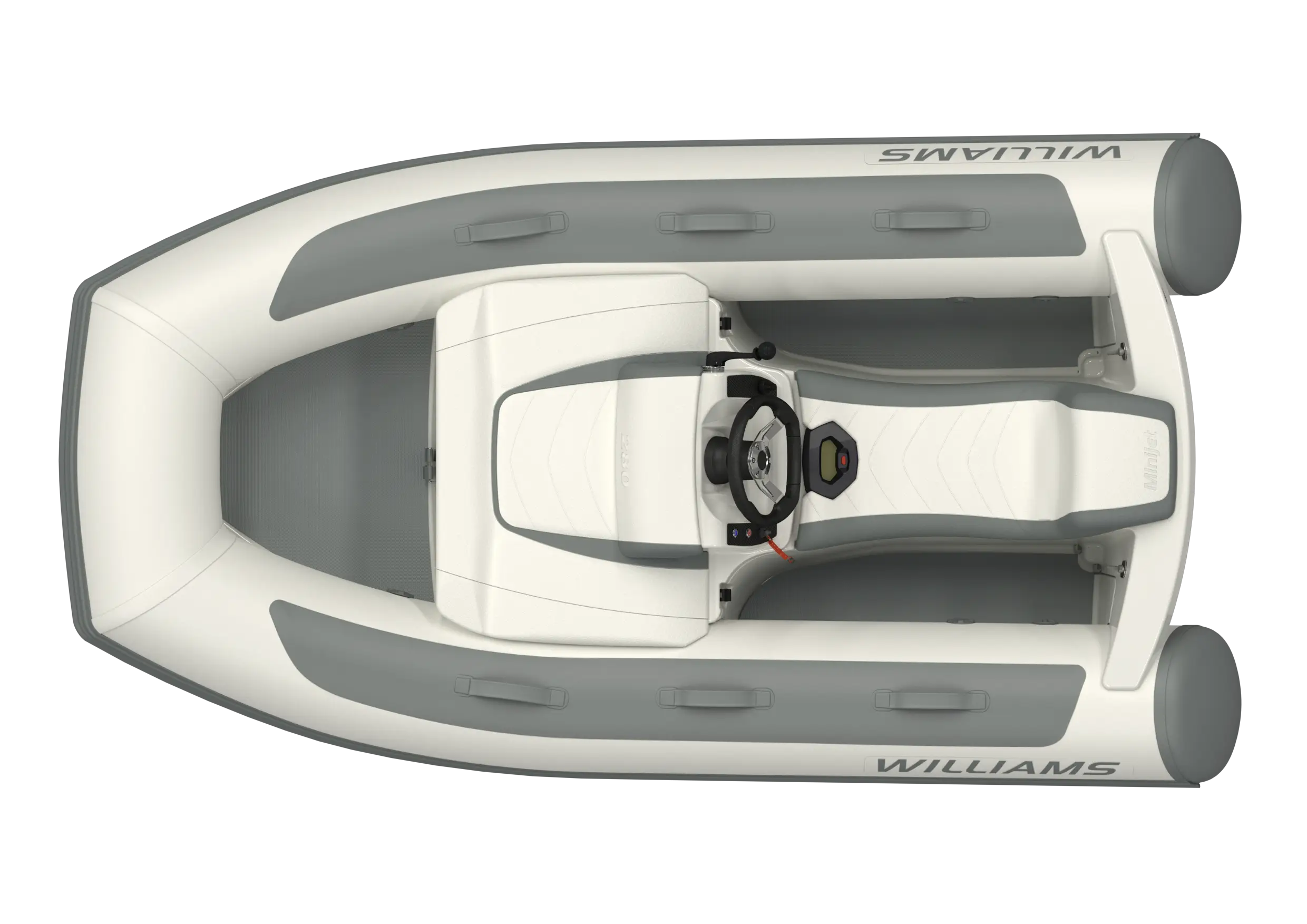 White Inflatable Motorboat for Water Activities