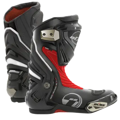 Black and Red Motorcycle Boots