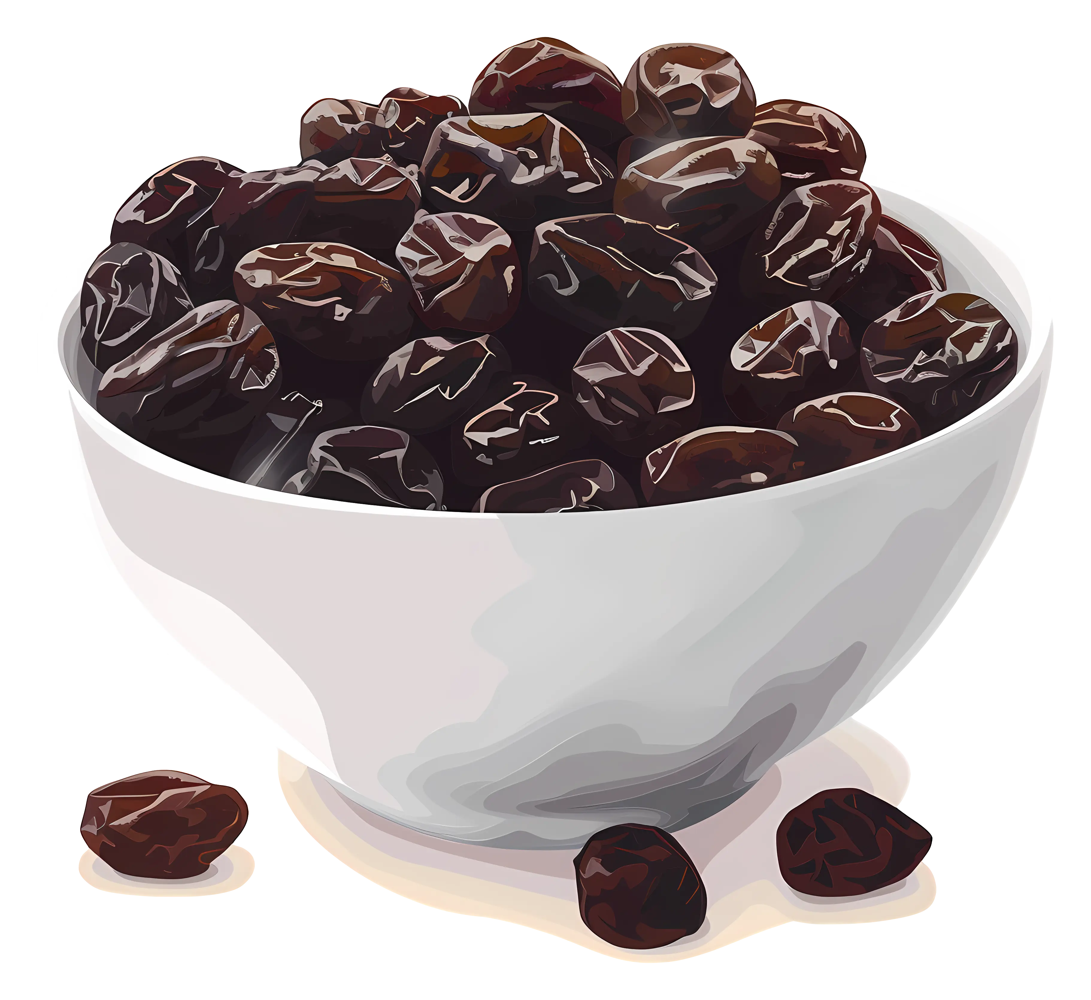 Bowl of Black Raisins for a Healthy Snack