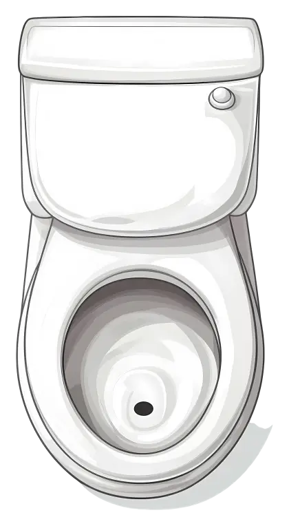 White Toilet Illustration for Bathroom Concepts