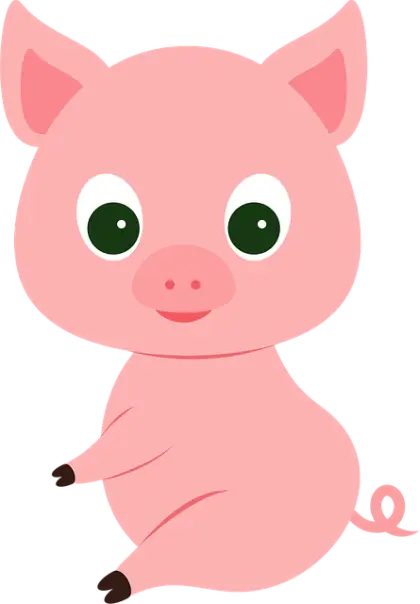 Cute Cartoon Pig Illustration