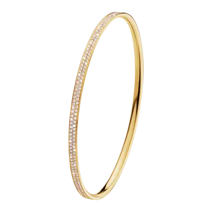 Golden Bracelet With Diamond Accents