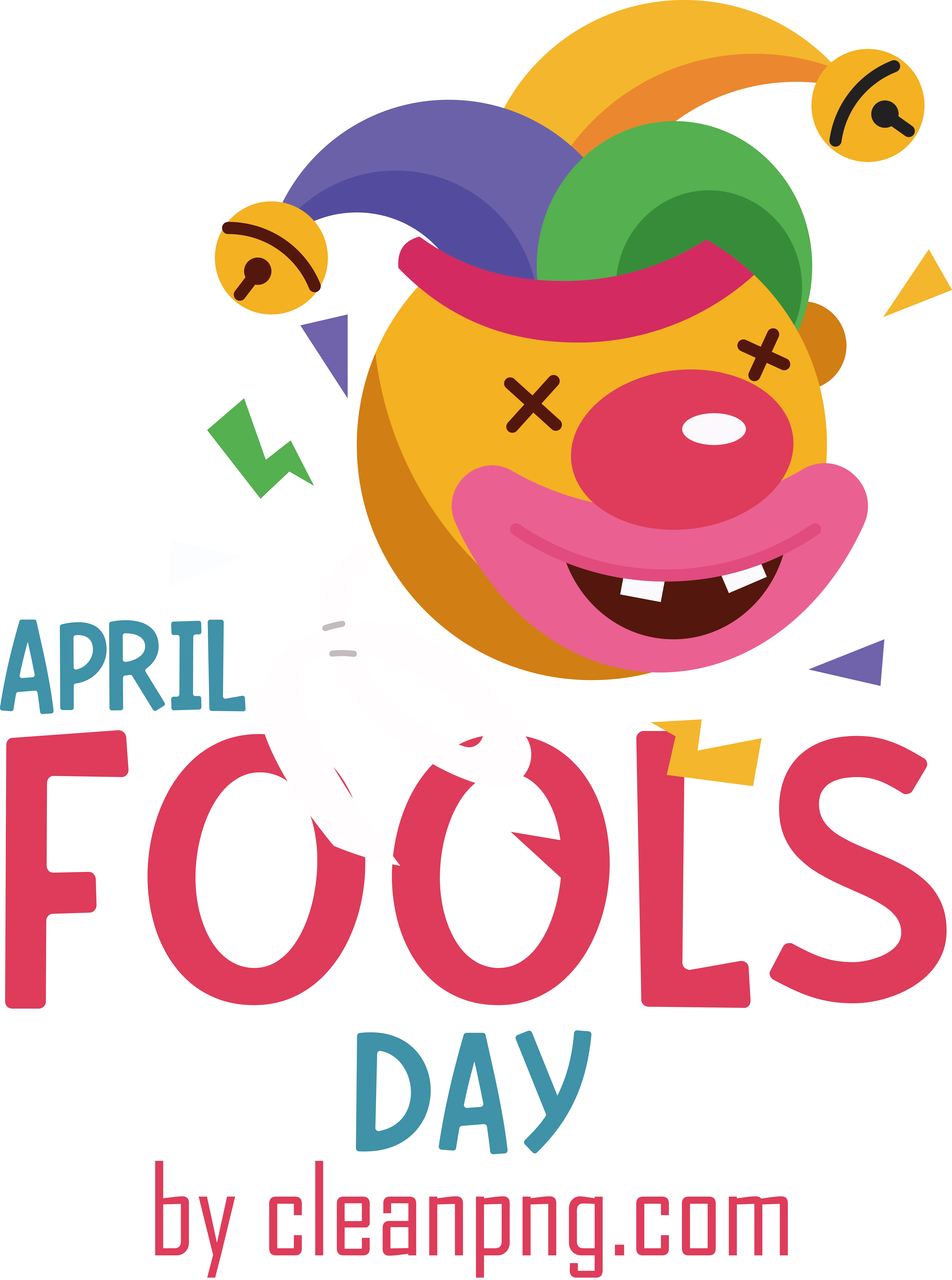 April Fools' Day Clown Graphic Design