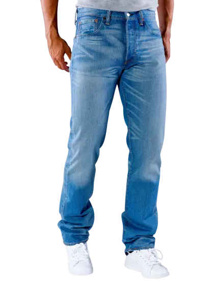 Blue Denim Jeans with White Sneakers Style