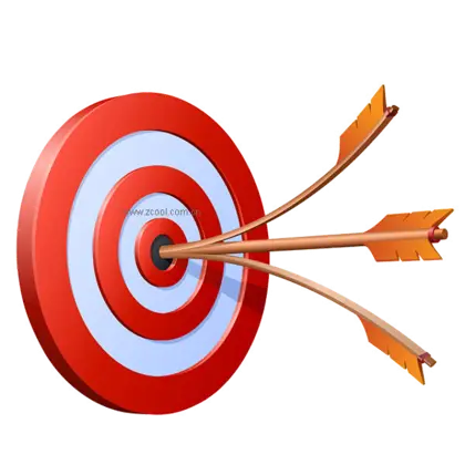 Target Board with Arrows Illustration