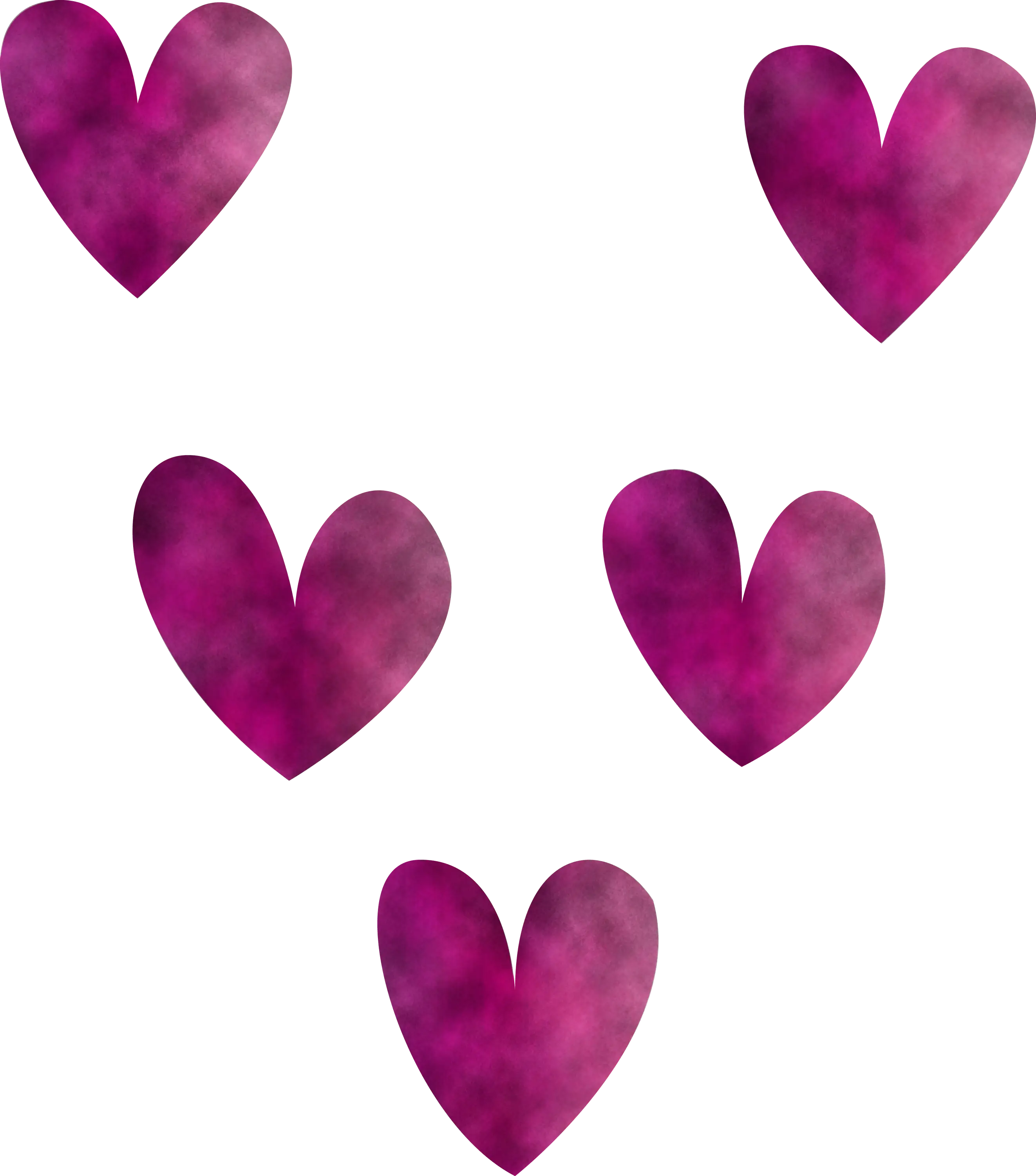 Purple Heart-Shaped Icons for Love Themes