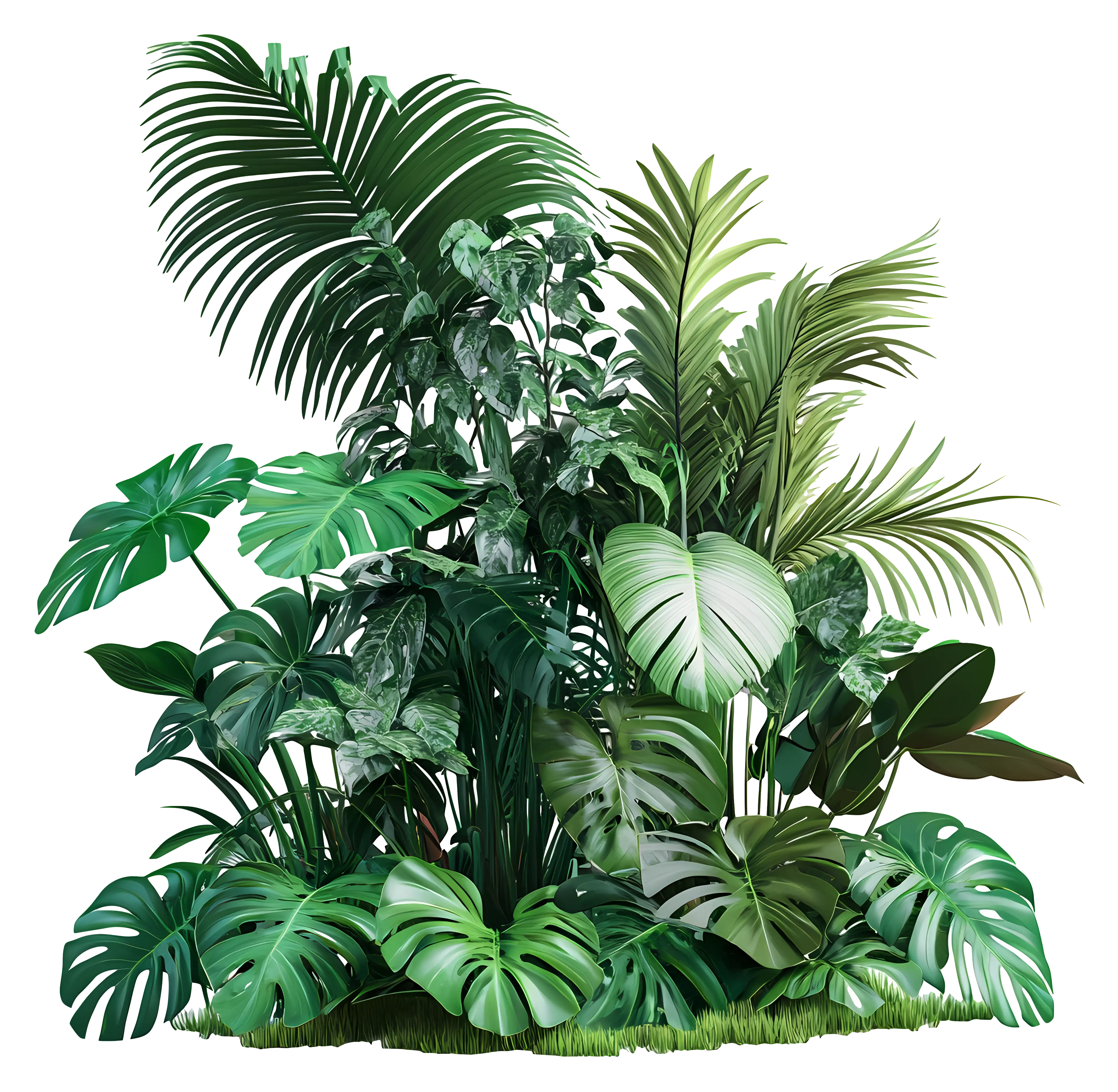 Lush Green Tropical Plants