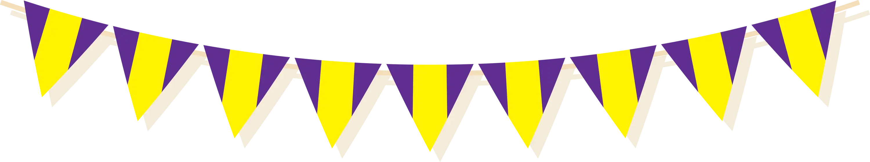 Purple and Yellow Decorative Bunting
