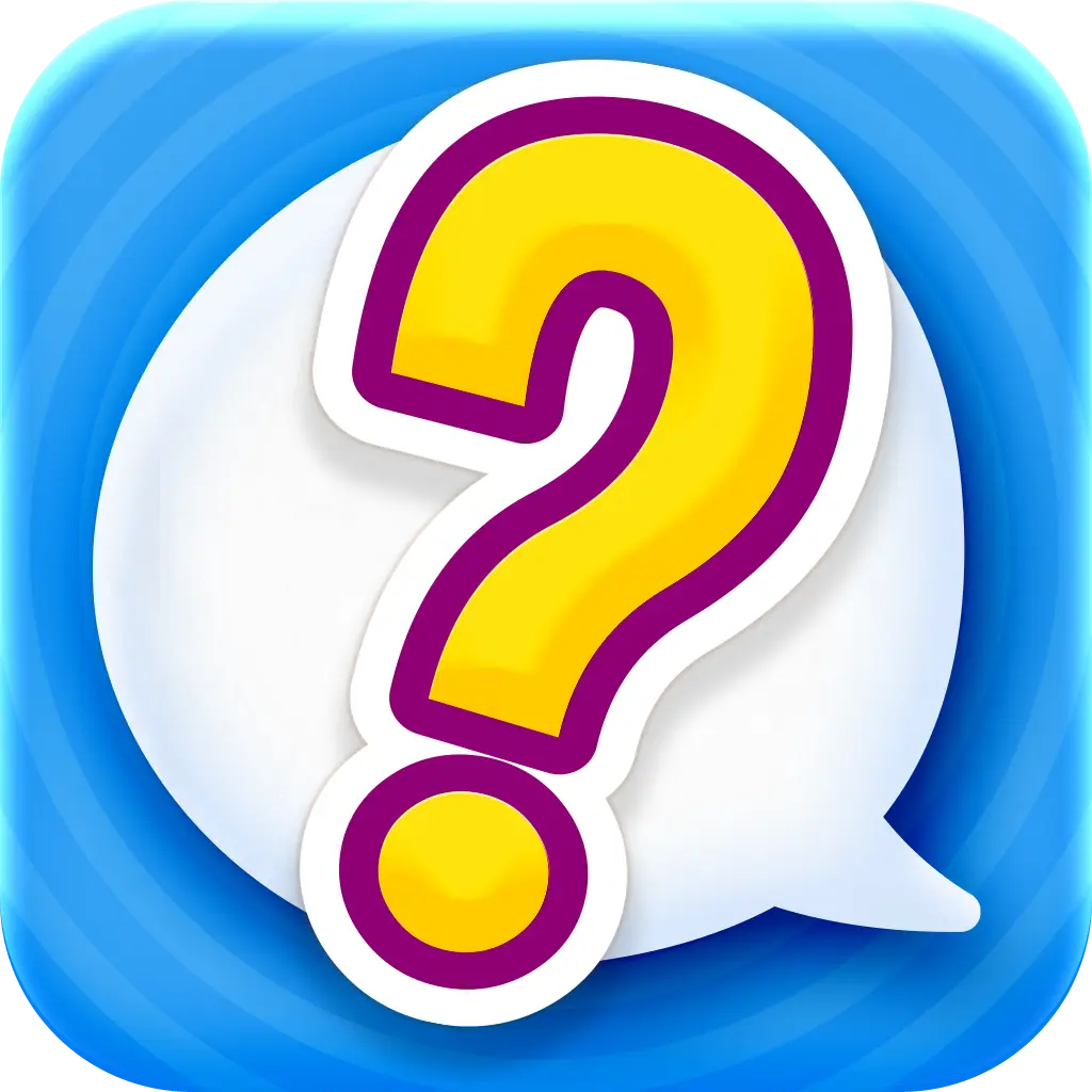 Yellow Question Mark in Blue Bubble Icon