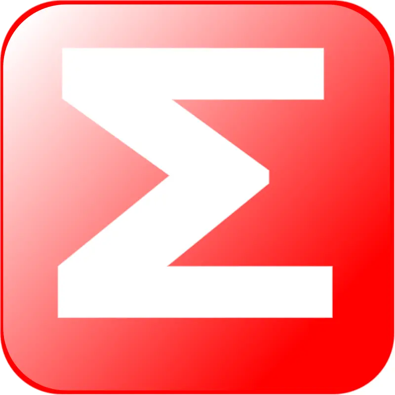 Red Sigma Symbol