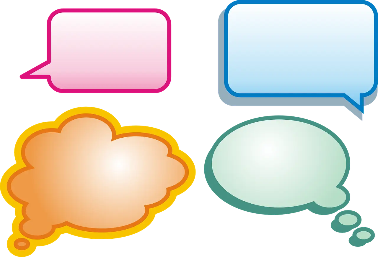 Colorful Speech Bubbles for Communication
