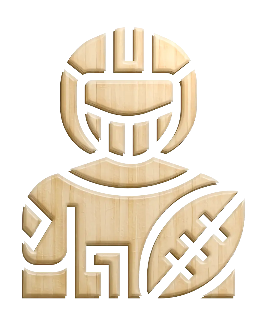 Wooden Football Player Icon