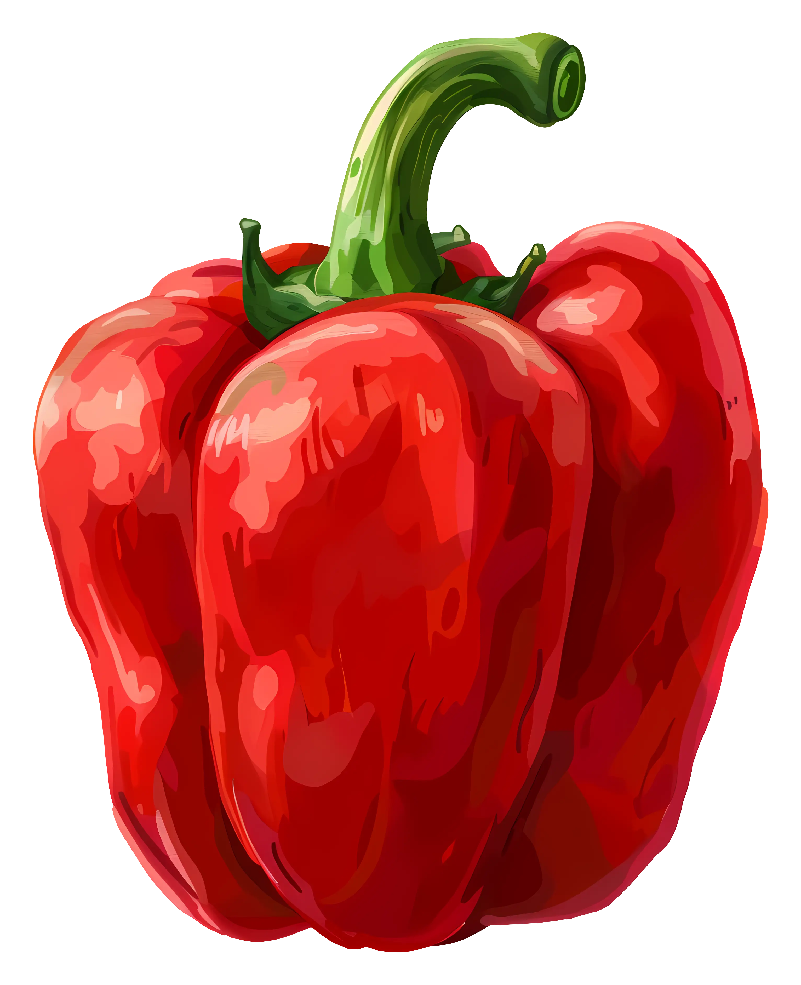 Vibrant Red Bell Pepper Artwork