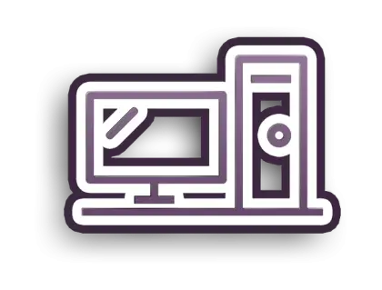 Desktop Computer Icon Illustration