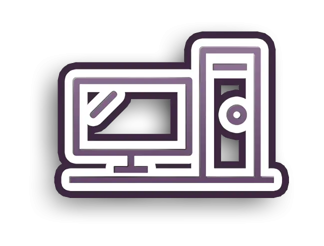 Desktop Computer Icon Illustration