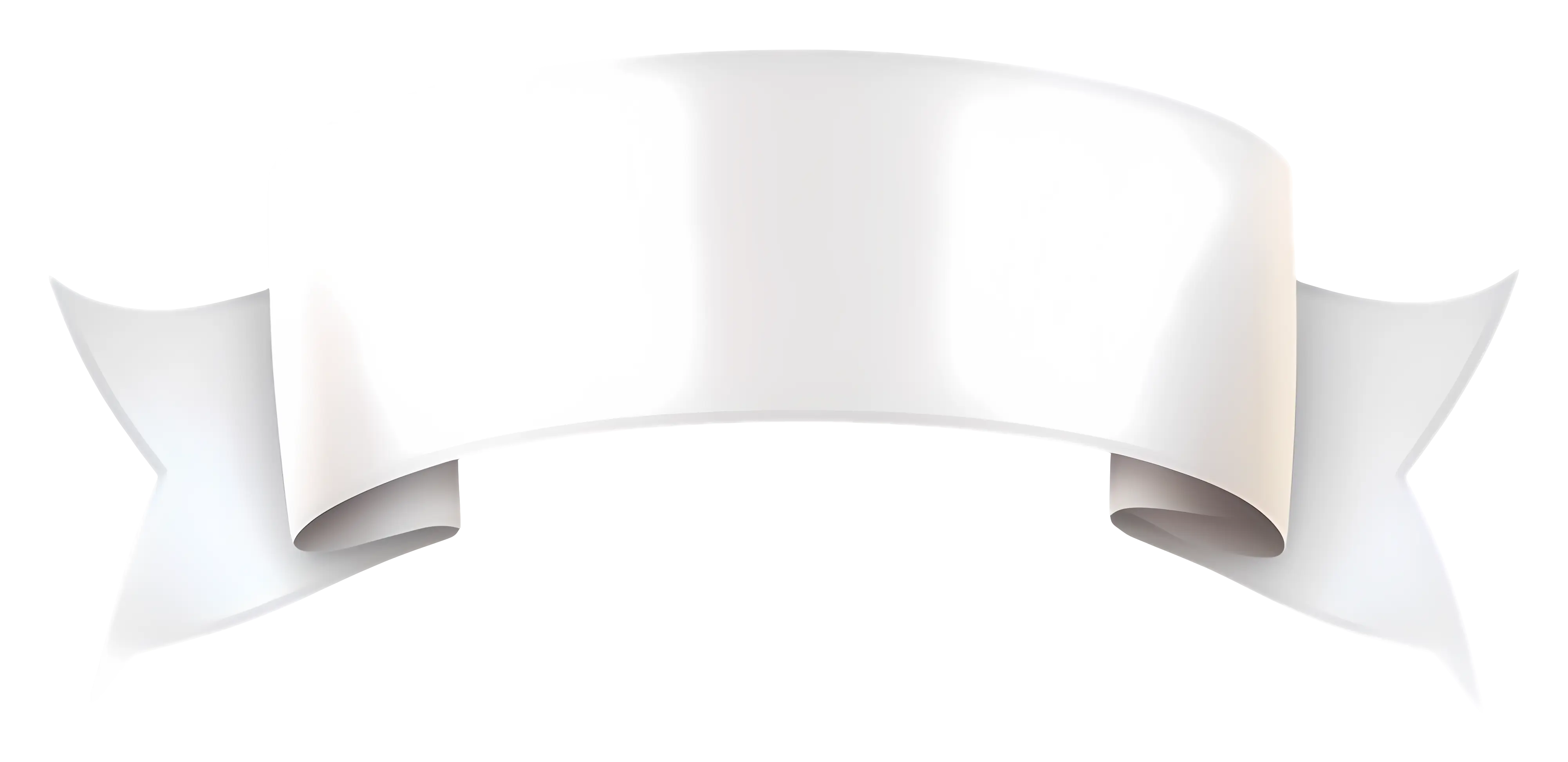 White Ribbon Banner Decoration