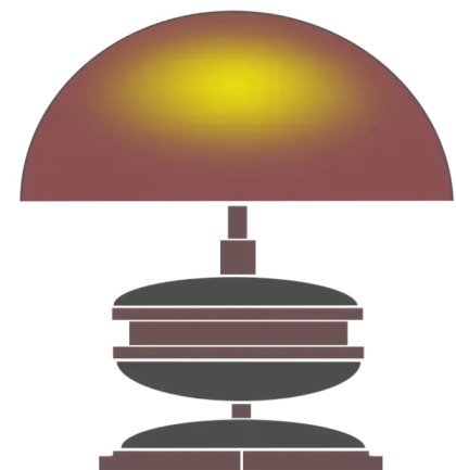 Table Lamp with Shade for Interior Lighting