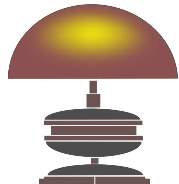 Table Lamp with Shade for Interior Lighting