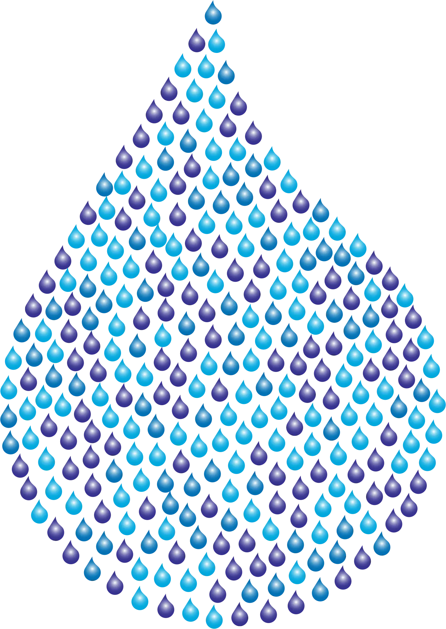 Water Droplet with Gradient Pattern