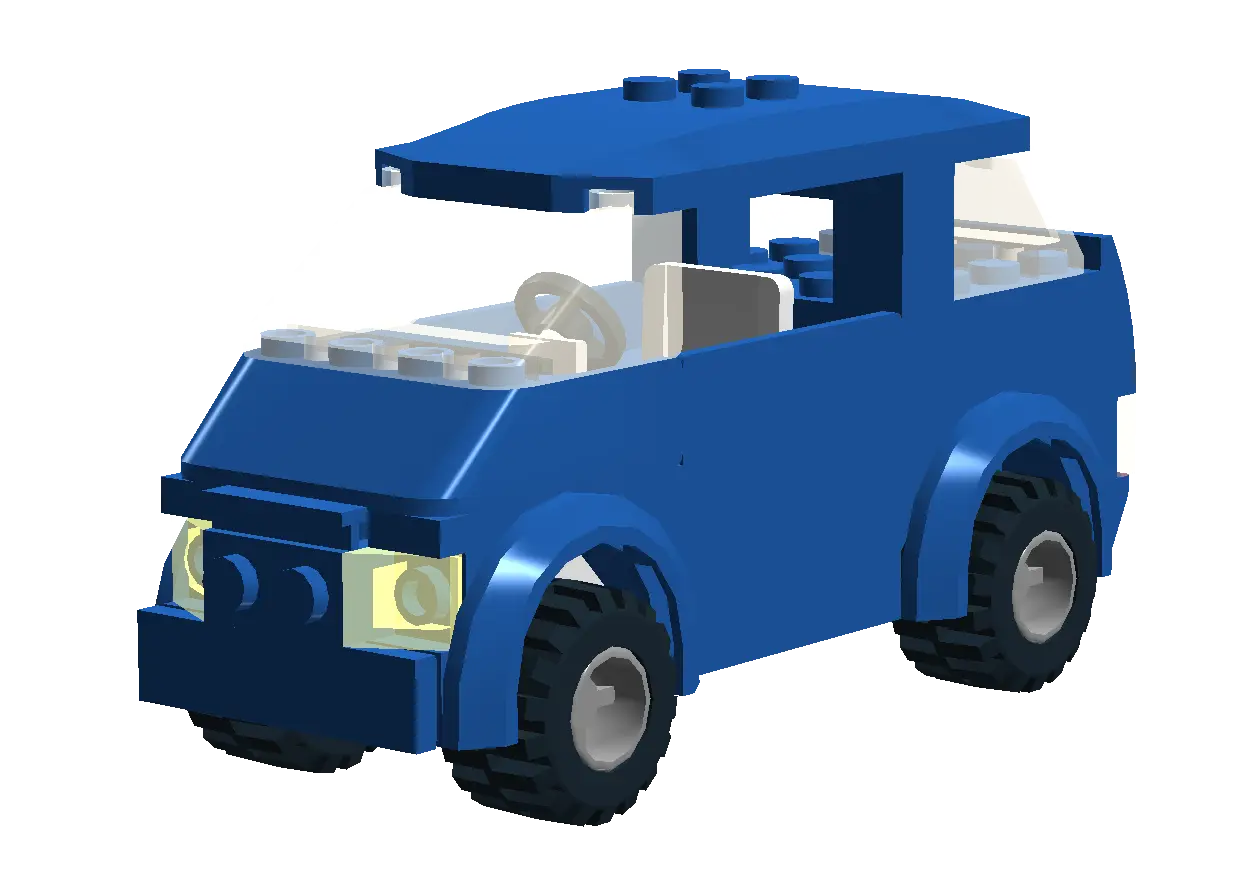 Blue Lego Toy Car