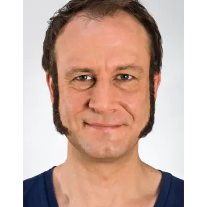 Man with Sideburns Smiling