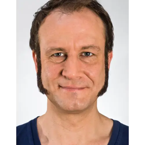 Man with Sideburns Smiling