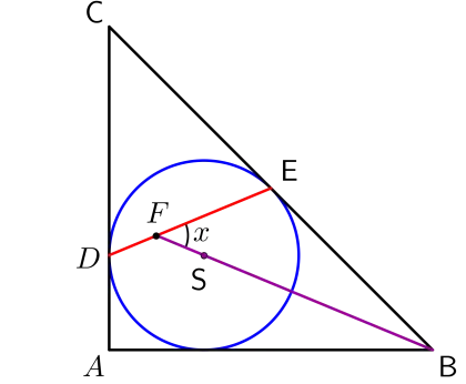 Geometric Diagram Featuring Circle and Triangle Intersections