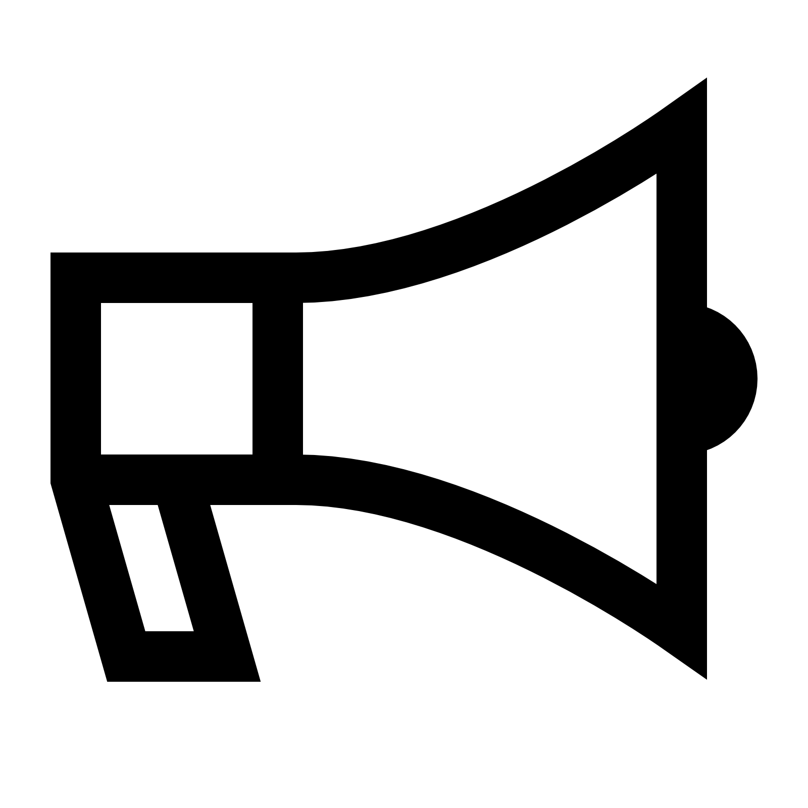 Black Loudspeaker Icon for Communication