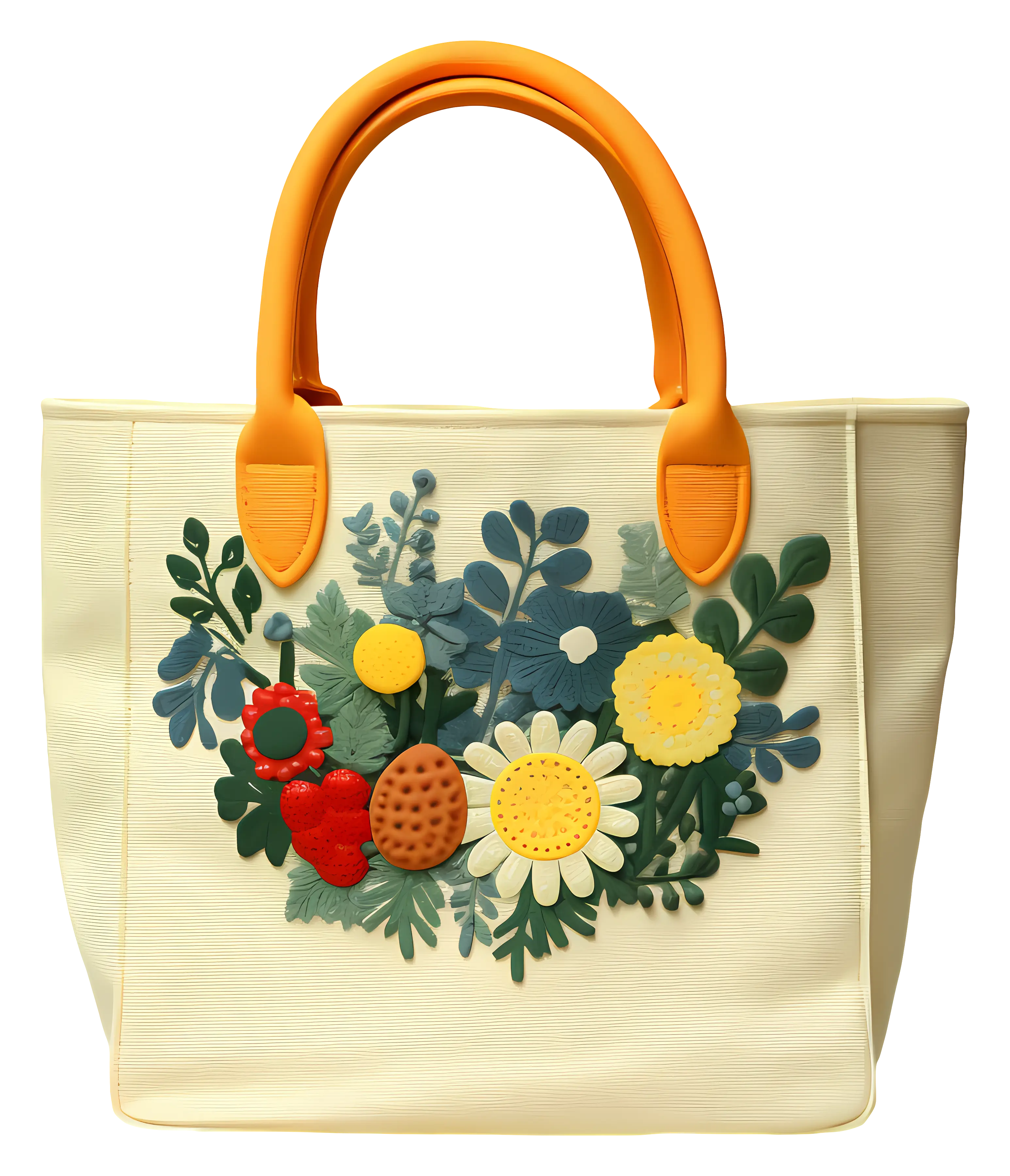 Floral Tote Bag with Colorful Flowers