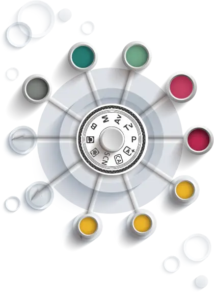 Dial with Colored Buttons
