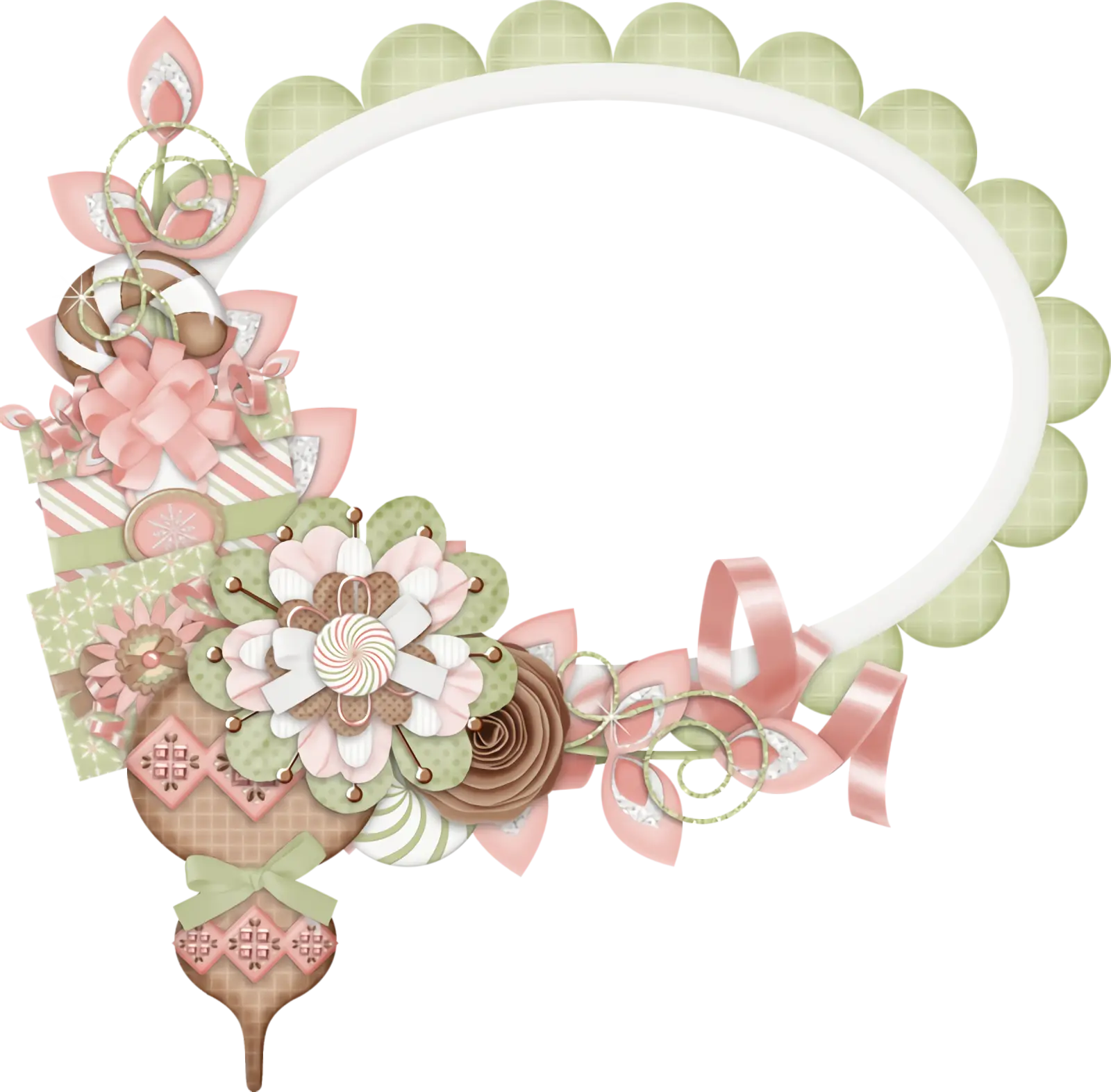 Floral Decorative Border with Vintage Aesthetics