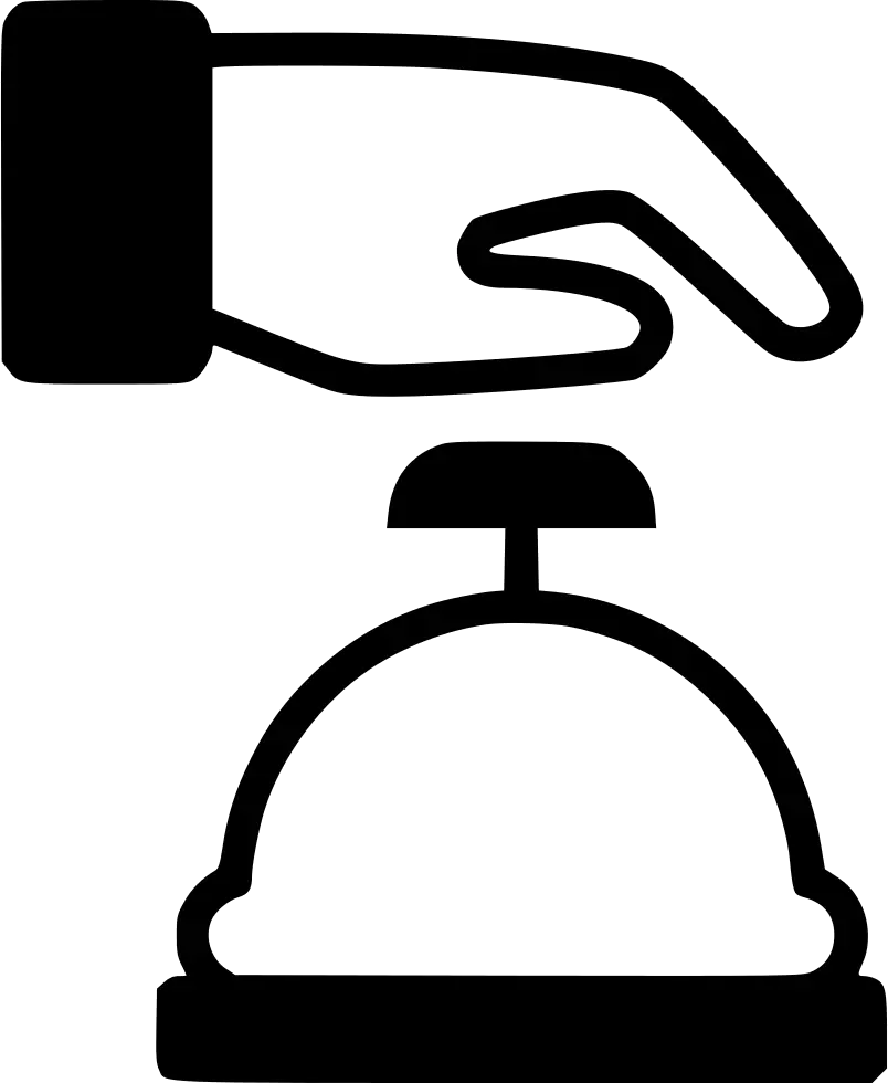 Hand Ringing a Service Bell Icon