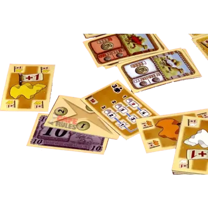 Board Game Pieces and Cards