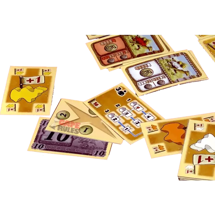 Board Game Pieces and Cards