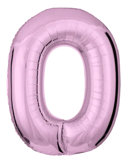 Pink Number Zero Balloon