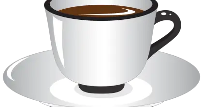Steaming Coffee Cup in a Saucer