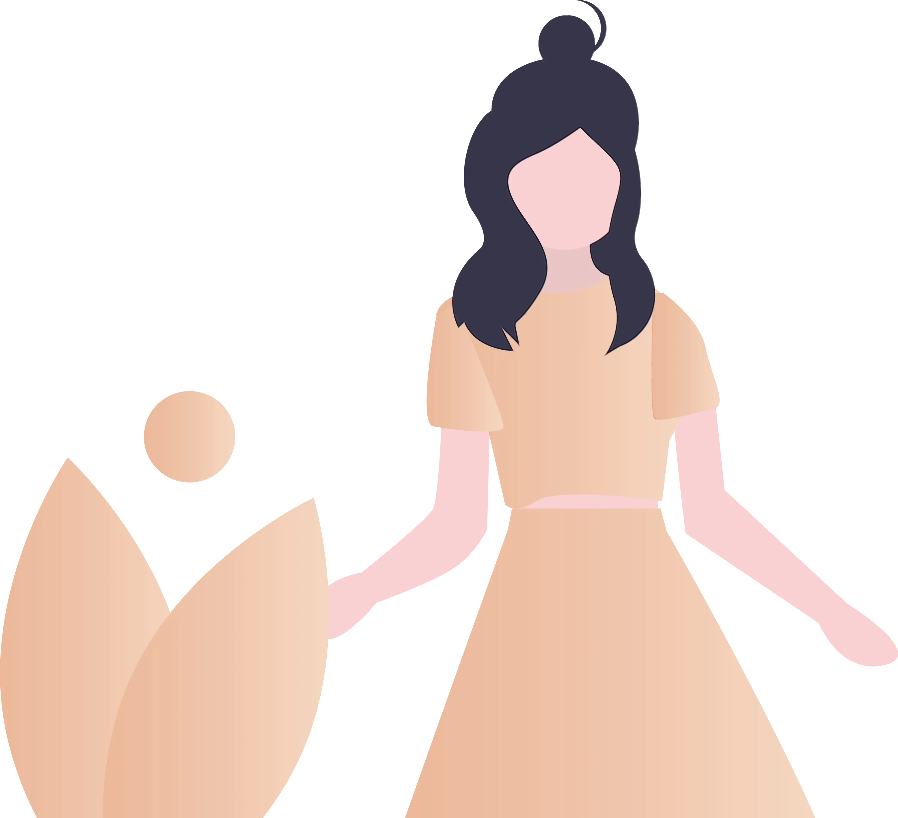 Modern Woman Design in Gradient Style