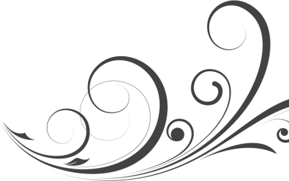 Black Decorative Flourish Swirling Design