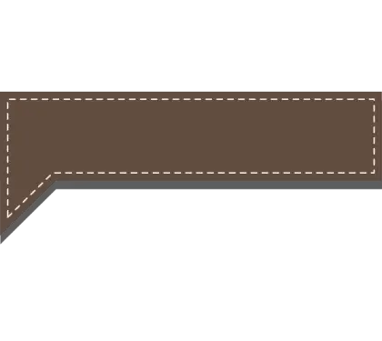 Brown Stitched Speech Bubble