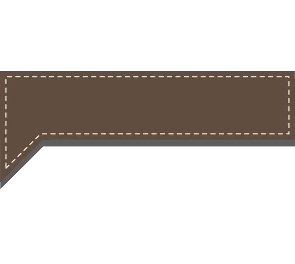 Brown Stitched Speech Bubble