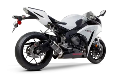 White Sports Motorcycle with Sleek Design