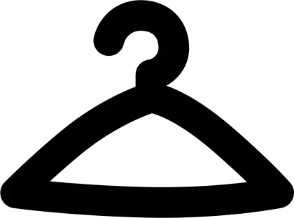 Minimalist Black Clothing Hanger Icon